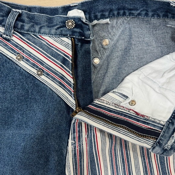 Vintage Western Ethics Jeans Striped Rodeo Cowgirl Rare Size 15/16 Hemmed to 30" - Picture 6 of 16